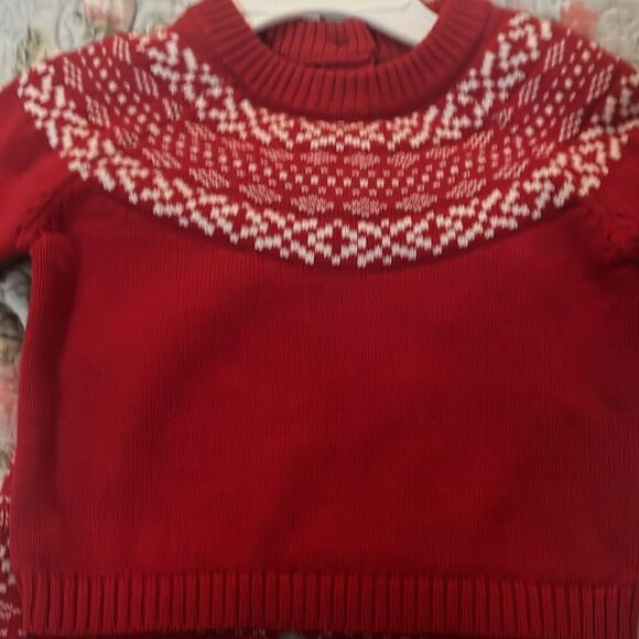 Little me Red Knit Sweater and Pants Set - Picture 4 of 4
